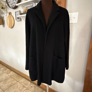 J Crew Sophie sweater blazer knit open cardigan jacket womens size 3XL black lag